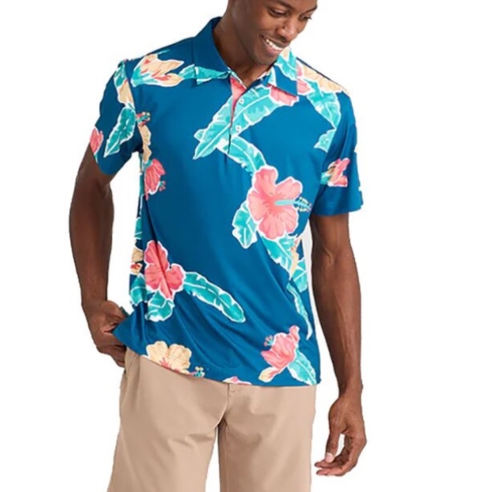Chubbies Men’s Performance Floral Golf Polo